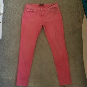 worn once pink straight leg levis